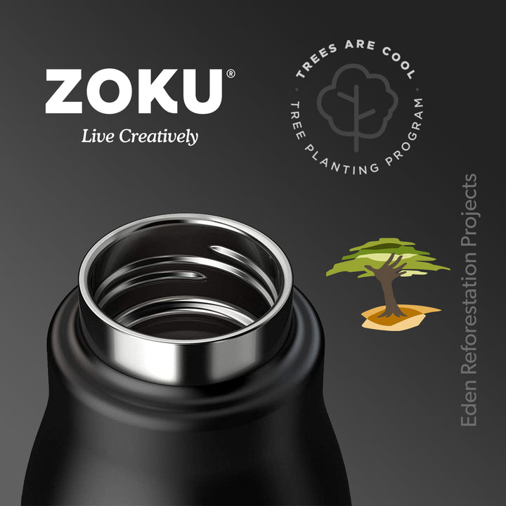 ZOKU PC - Botella Térmica de 0.5L en Acero Inoxidable de Doble Pared. White