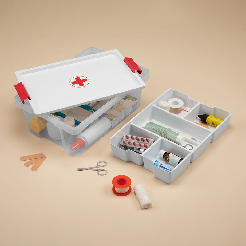 TATAY - Caja Botiquín Multiusos Cruz Roja 7L con Organizador Interior