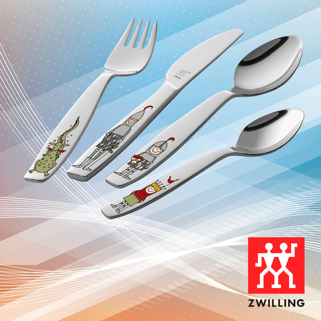 ZWILLING Eckbert - Set de 4 Cubiertos Infantiles en Acero Inoxidable Pulido 18/10