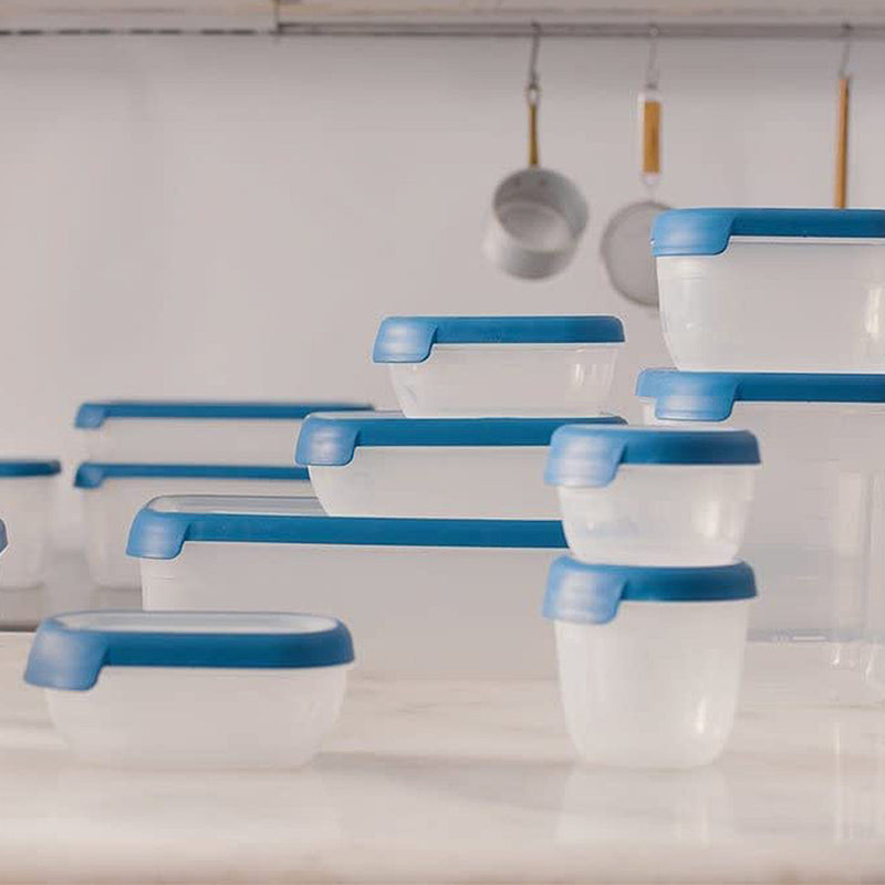 CURVER Grand Chef - Recipiente Rectangular de 4L en Plástico Reciclado. Azul