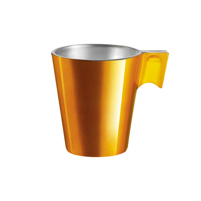 Luminarc Flashy - Taza de Café de 8 cl en Vidrio Templado Metalizado. Dorado