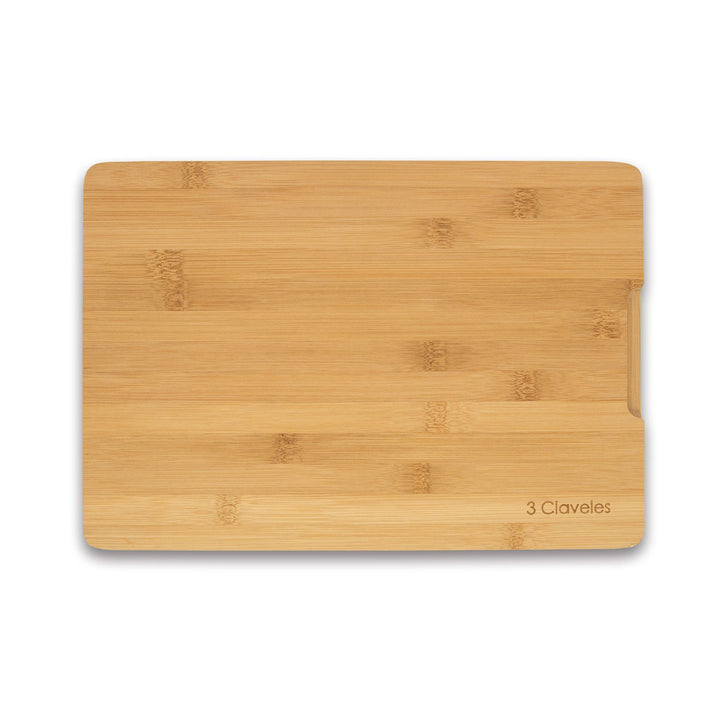 3 Claveles - Tabla de Corte Antideslizante de 30 cm en Bambú