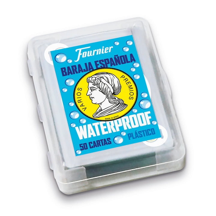 FOURNIER Waterproof - Baraja Española de 50 Cartas en Plástico. Especial Playa y Piscina