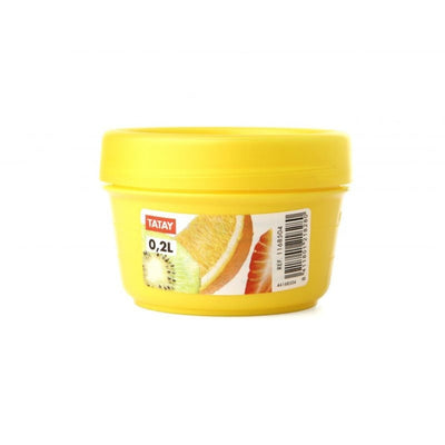 TATAY - Recipiente Porta Fruta de 0.2L con Cierre de Rosca. Amarillo