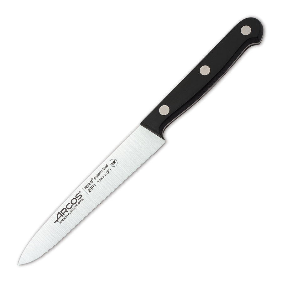 ARCOS 289104 - Cuchillo Tomatero Perlado Profesional Forjado 13 cm, Serie UNIVERSAL