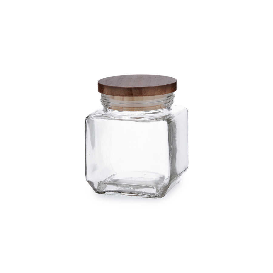 QUID Ébano - Bote de Cocina para Almacenaje 0.5L en Vidrio Borosilicato