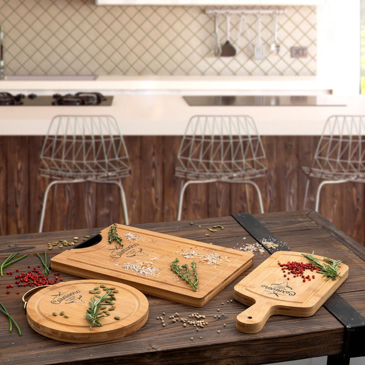 QUID Gastro Fun - Tabla de Corte y Presentación Especial Curados, en Madera de Pino