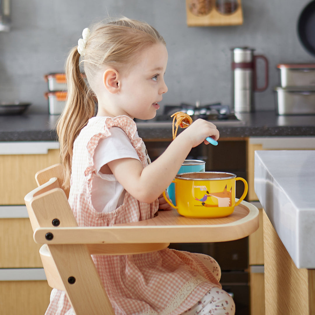 Cuitisan Baby - Taza Infantil de 0.65L en Acero con Tapa y Doble Asa Apta Microondas. Azul