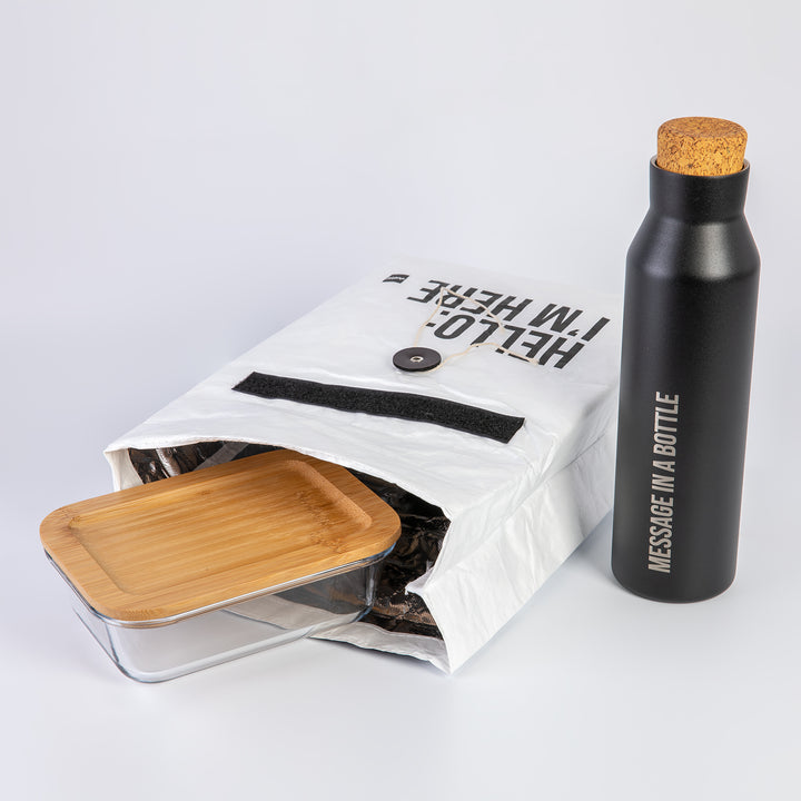 Bolsa Térmica Porta Alimentos DuPont Tyvek, Ecológica y Reciclable. Tamaño Pequeño. Marrón