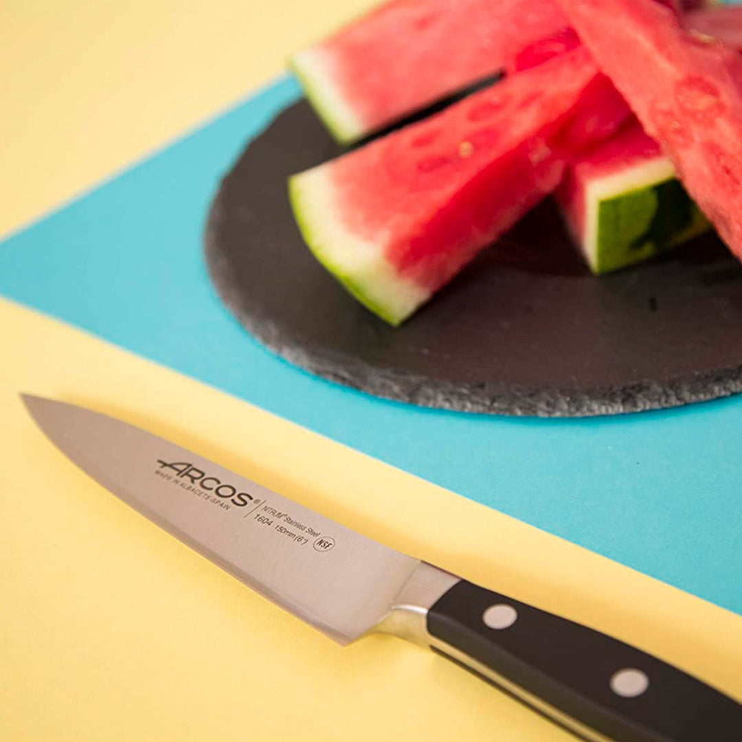 ARCOS Manhattan - Cuchillo Rocking Santoku 19 cm Acero Inoxidable Forjado Nitrum