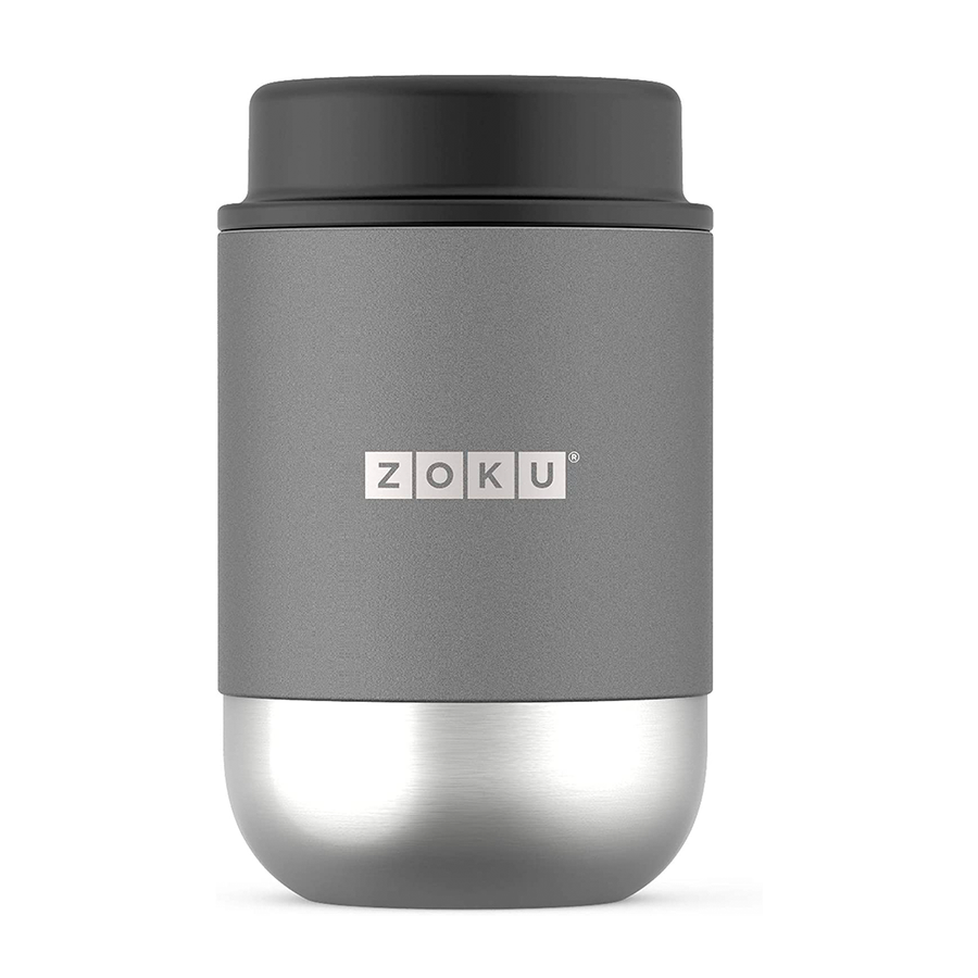 ZOKU Silver - Termo para Alimentos Sólidos 465 ml en Acero Inoxidable