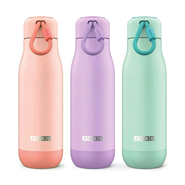 ZOKU PC - Botella Térmica de 0.5L en Acero Inoxidable de Doble Pared. Pink