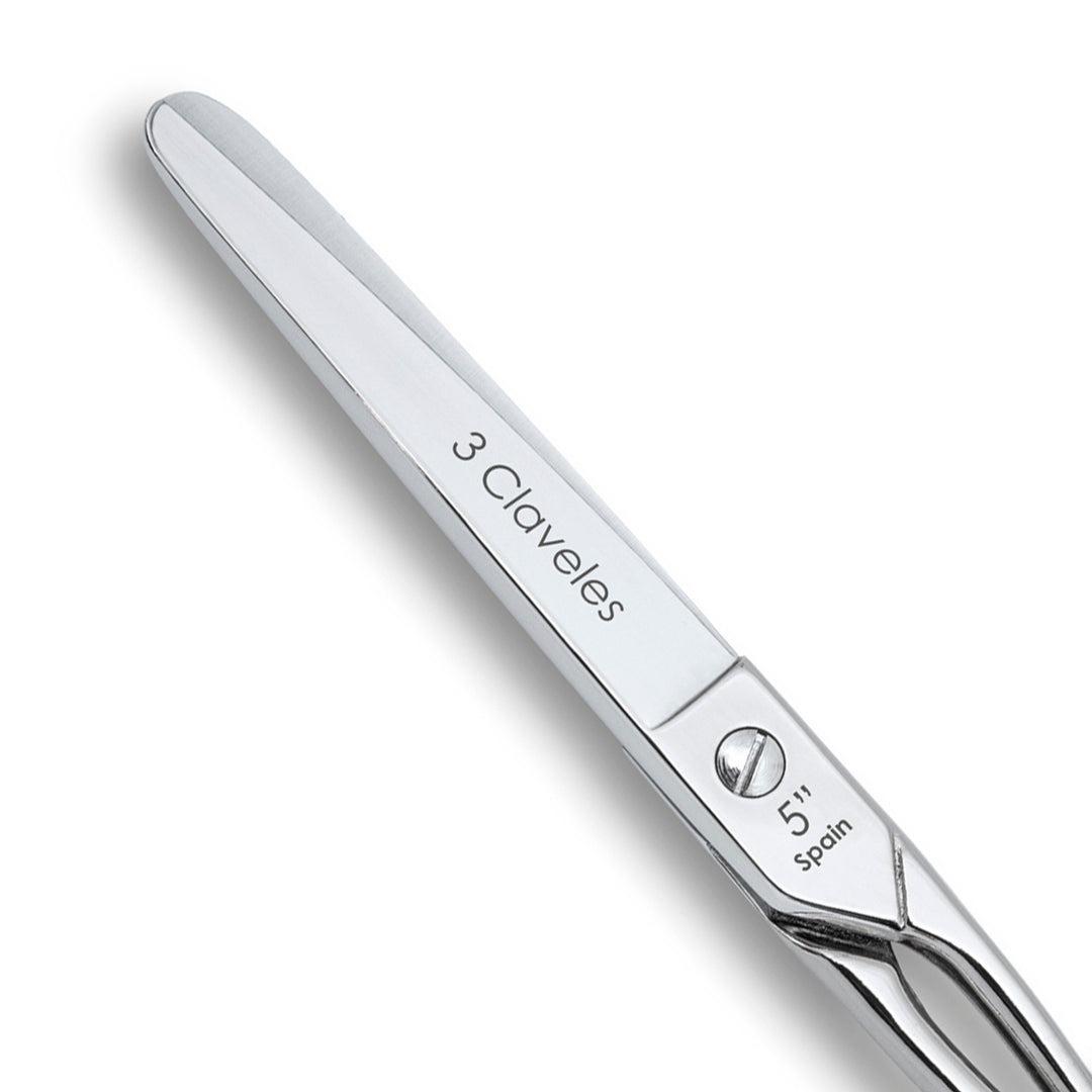 3 Claveles - Tijeras de Dependiente con Punta Roma, Varios Usos, 12.5 cm - 5"