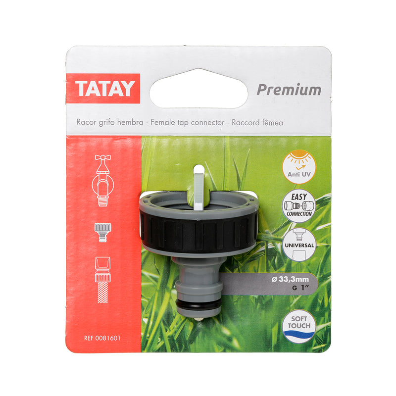 TATAY Premium - Conector Universal para Grifo de 1" Hembra. Racor Anti UV