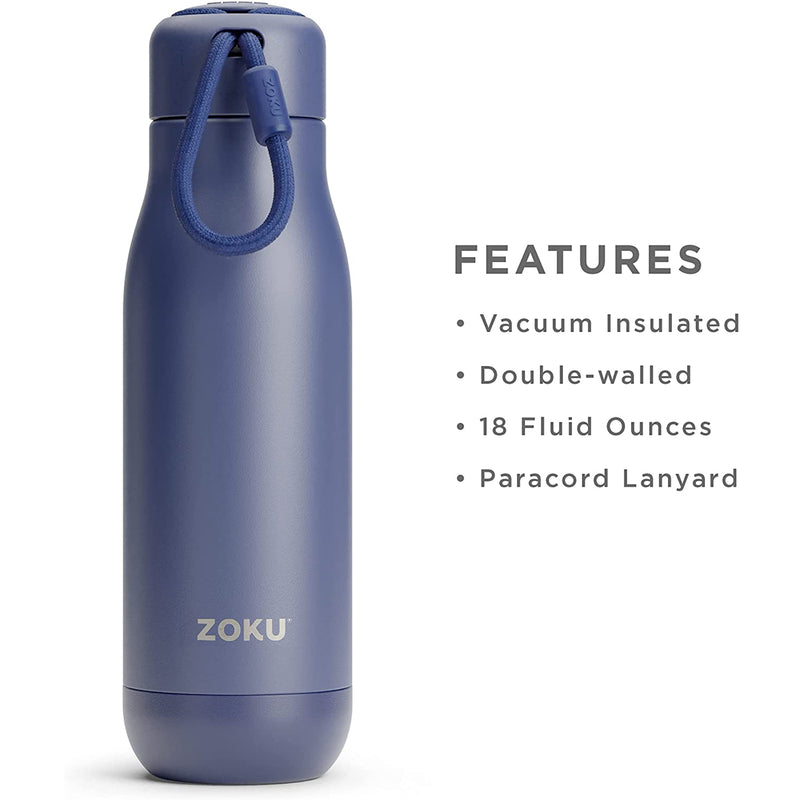ZOKU PC - Botella Térmica de 0.75L en Acero Inoxidable de Doble Pared. Navy
