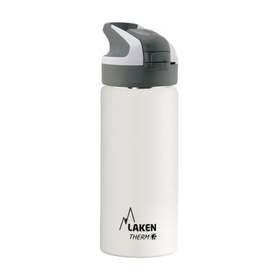 LAKEN Summit - Botella Térmica con Boquilla 0.5L en Acero Inoxidable. Blanco