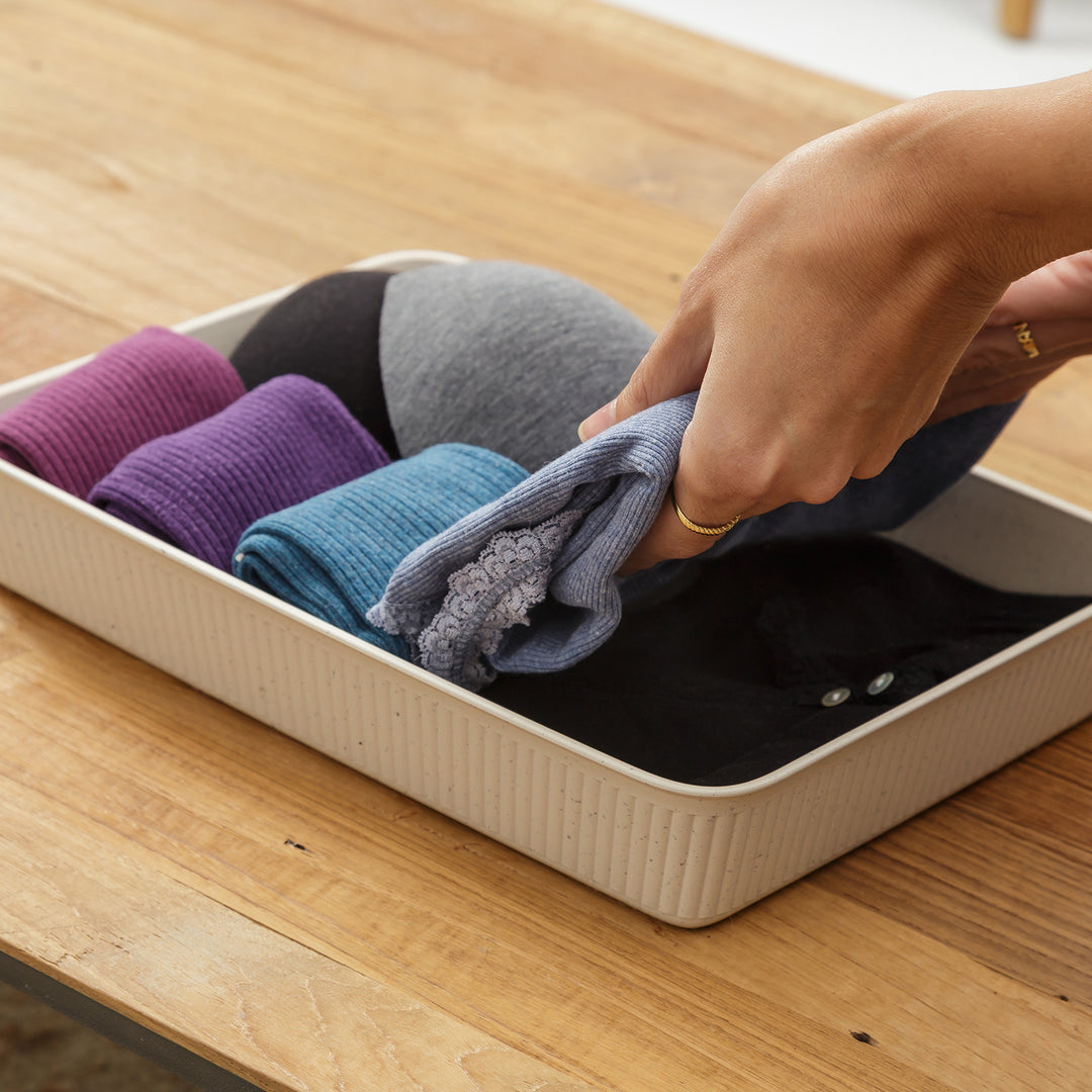 TATAY 7012738 - Set de 4 Organizadores de Cajones Boabab Collection ECOHOME