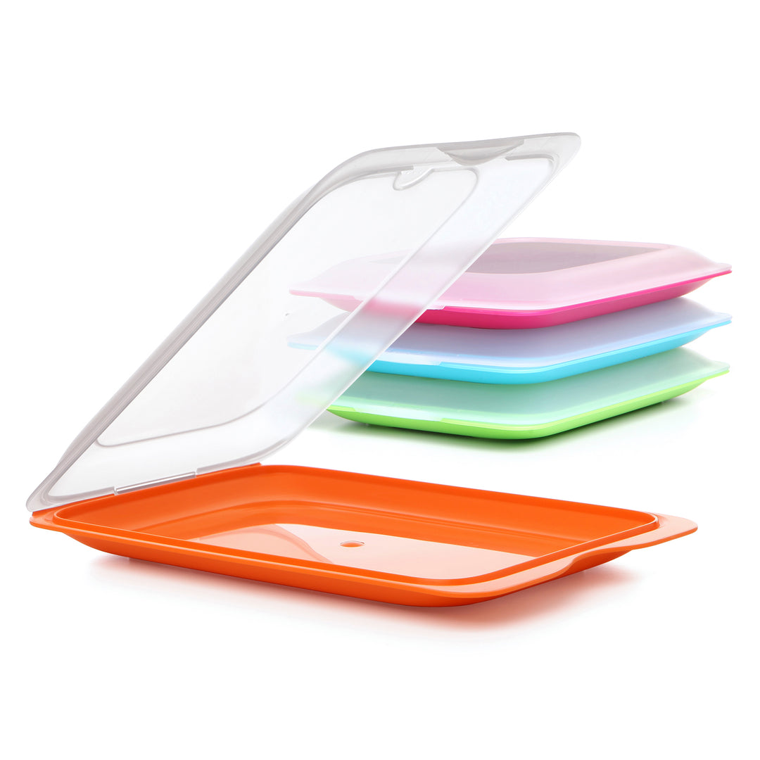 TATAY Fresh - Set de 8 Recipientes Porta Embutidos y Alimentos. Colores Básicos