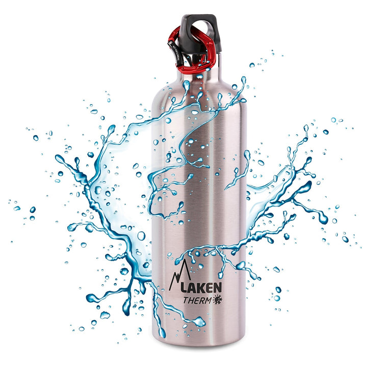 LAKEN Futura - Botella Térmica de Boca Estrecha 0.5L en Acero Inoxidable. Plata