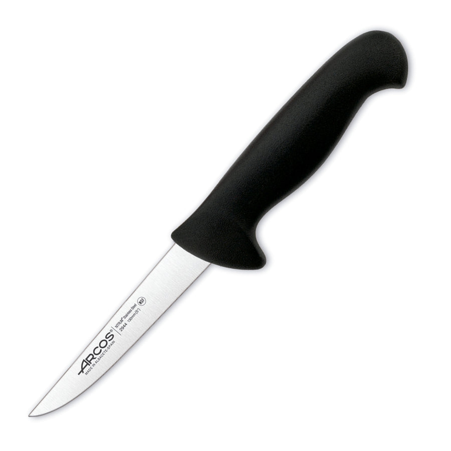 ARCOS Serie 2900 - Cuchillo Profesional Deshuesador Recto 13 cm Acero NITRUM. Negro