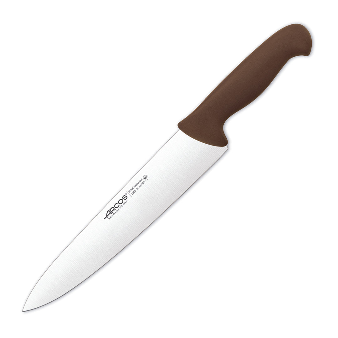 ARCOS Serie 2900 - Cuchillo Profesional Cocinero 25 cm Acero NITRUM. Marrón