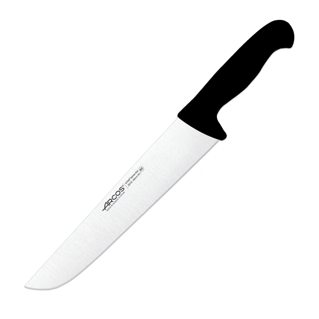 ARCOS Serie 2900 - Cuchillo Profesional Carnicero 25 cm Acero NITRUM. Negro