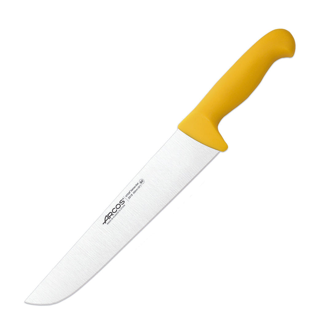 ARCOS Serie 2900 - Cuchillo Profesional Carnicero 25 cm Acero NITRUM. Amarillo