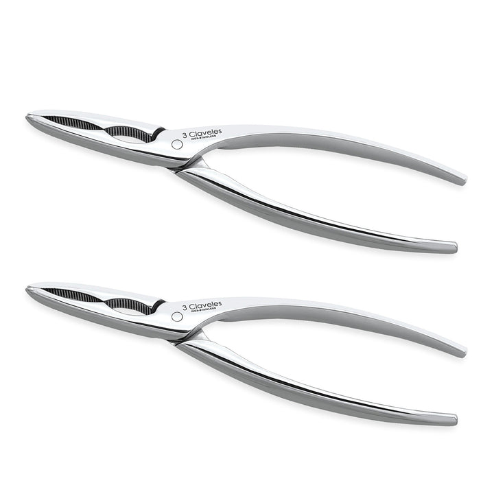 3 Claveles - Lote de 2 Pinzas Corta Mariscos Profesionales Dentadas 16 cm